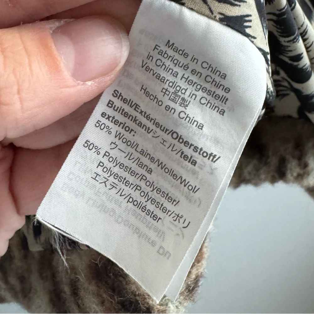 J Crew Topcoat In Double Leopard Wool Blend Winter Preppy City Wear size 12 - Picture 5 of 7